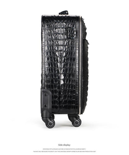 Crocodile Leather Trolley Suitcase for Business & Travel