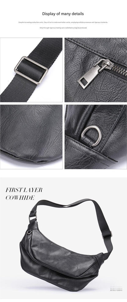 Men’s Genuine Leather Waist & Crossbody Bag