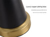 Modern scandinavian brass black table lamp
