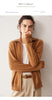 Women’s 100% Pure Cashmere Lapel Zip Cardigan