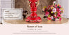 Red victorian wedding table lamp with beads