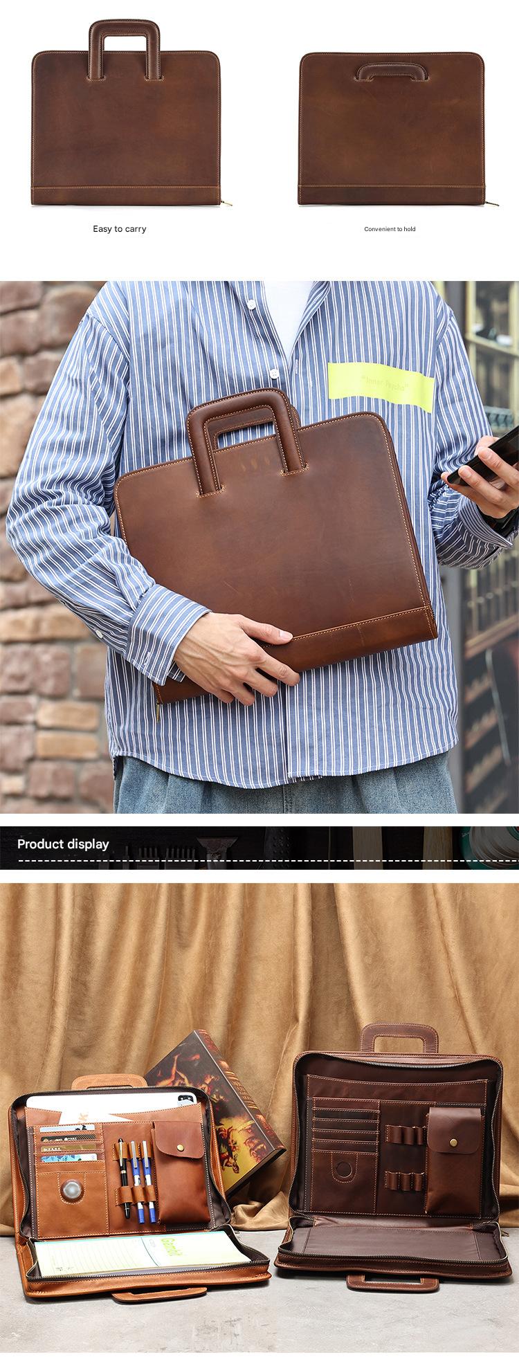 Leather Organizer 13.3-Inch Business Portfolio Case