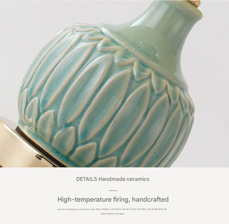 Touch control ceramic scandinavian table lamp