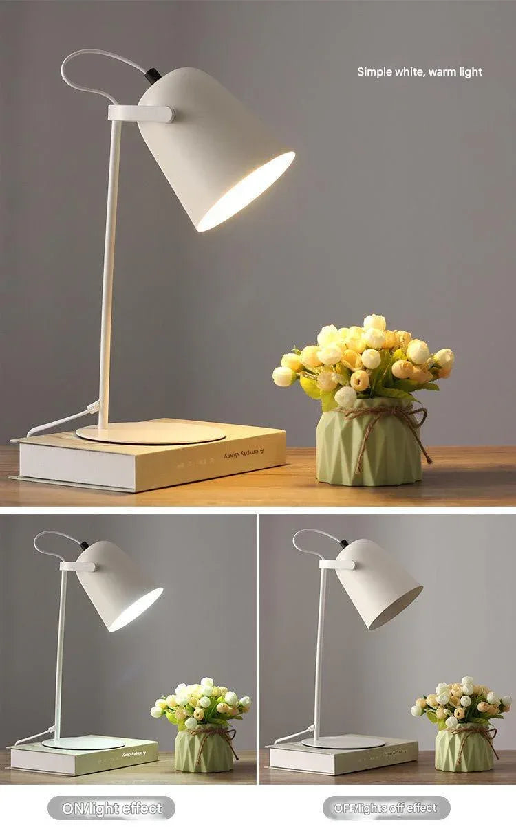 Nordic metal study desk lamp for bedrooms
