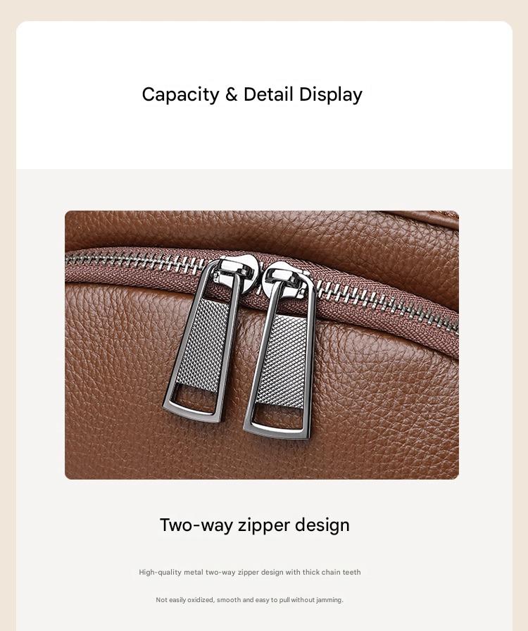 Women Genuine Leather Office Laptop Backpack