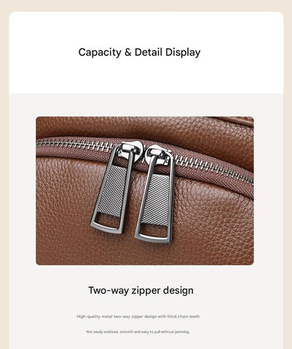 Women Genuine Leather Office Laptop Backpack