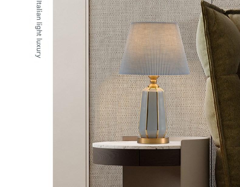 Minimalist ceramic touch table lamp for bedroom