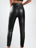 women faux leather pants high waist skinny slim fit