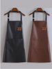 faux leather apron waterproof kitchen work wear