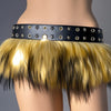 women faux leather tassel belt skirt rave studded waist fringe