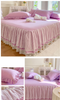 Lace Fitted Sheet with Ruffled Bed Skirt and Pillowcase
