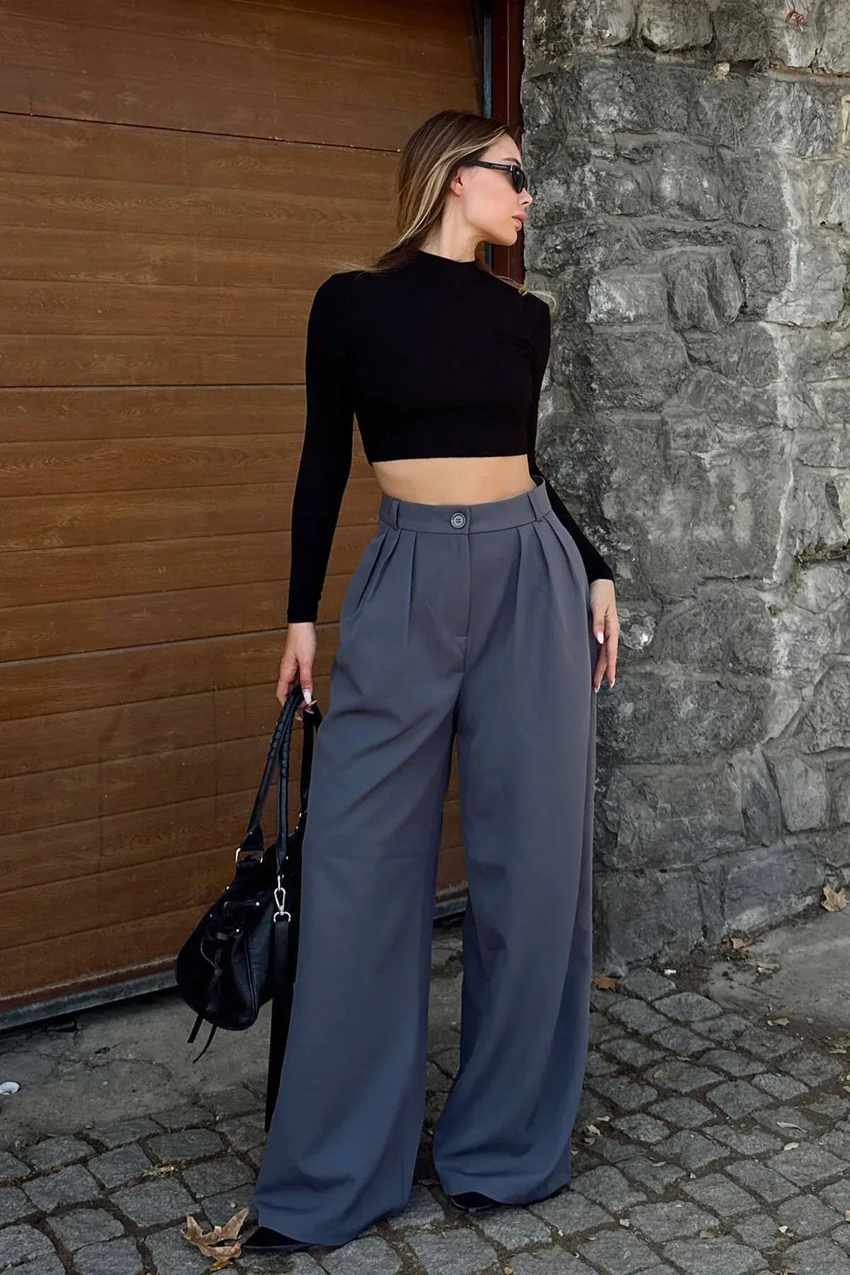 wide leg bell bottom dress pants women's