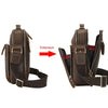 Mens Genuine leather messenger bag crossbody