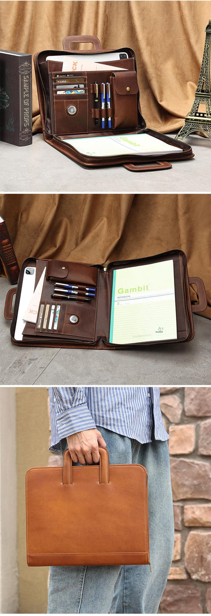 Leather Organizer 13.3-Inch Business Portfolio Case