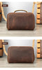 Women Leather Makeup Bag Crazy Horse Leather Toiletry Case