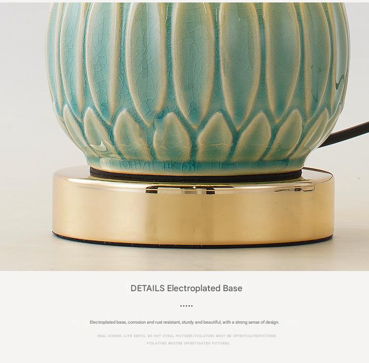 Touch control ceramic scandinavian table lamp