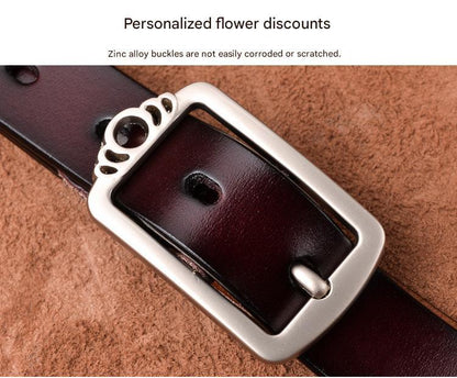 women’s genuine leather retro belt