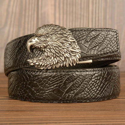 Men’s Full Grain Leather Belt with Eagle Buckle