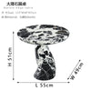 Modern Scandinavian Black Marble Round Side Table