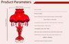 Red victorian wedding table lamp with beads