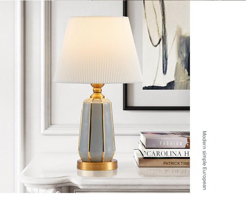 Minimalist ceramic touch table lamp for bedroom