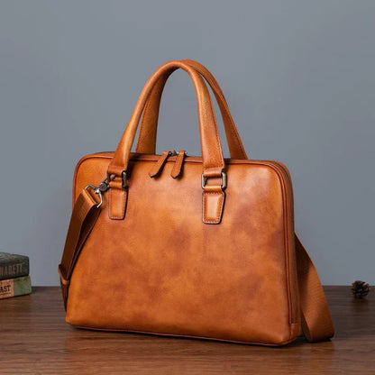 Genuine Leather Messenger Bag for Men Travel