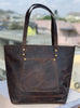 Leather tote shoulder bag for women with pouch set