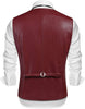 Red Lambskin Leather Vest Men – Genuine Leather Waistcoat