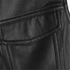 Mens Leather Biker Vest – Genuine Black Motorcycle Vest