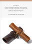 Leather fountain pen and pencil roll case
