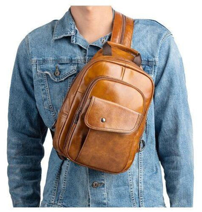Real Leather Retro Mini Backpack