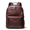 Genuine Leather Backpack Cowhide Travel Laptop Backpack Chocolate Brown