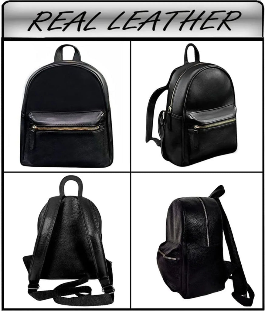 genuine leather backpack unisex travel