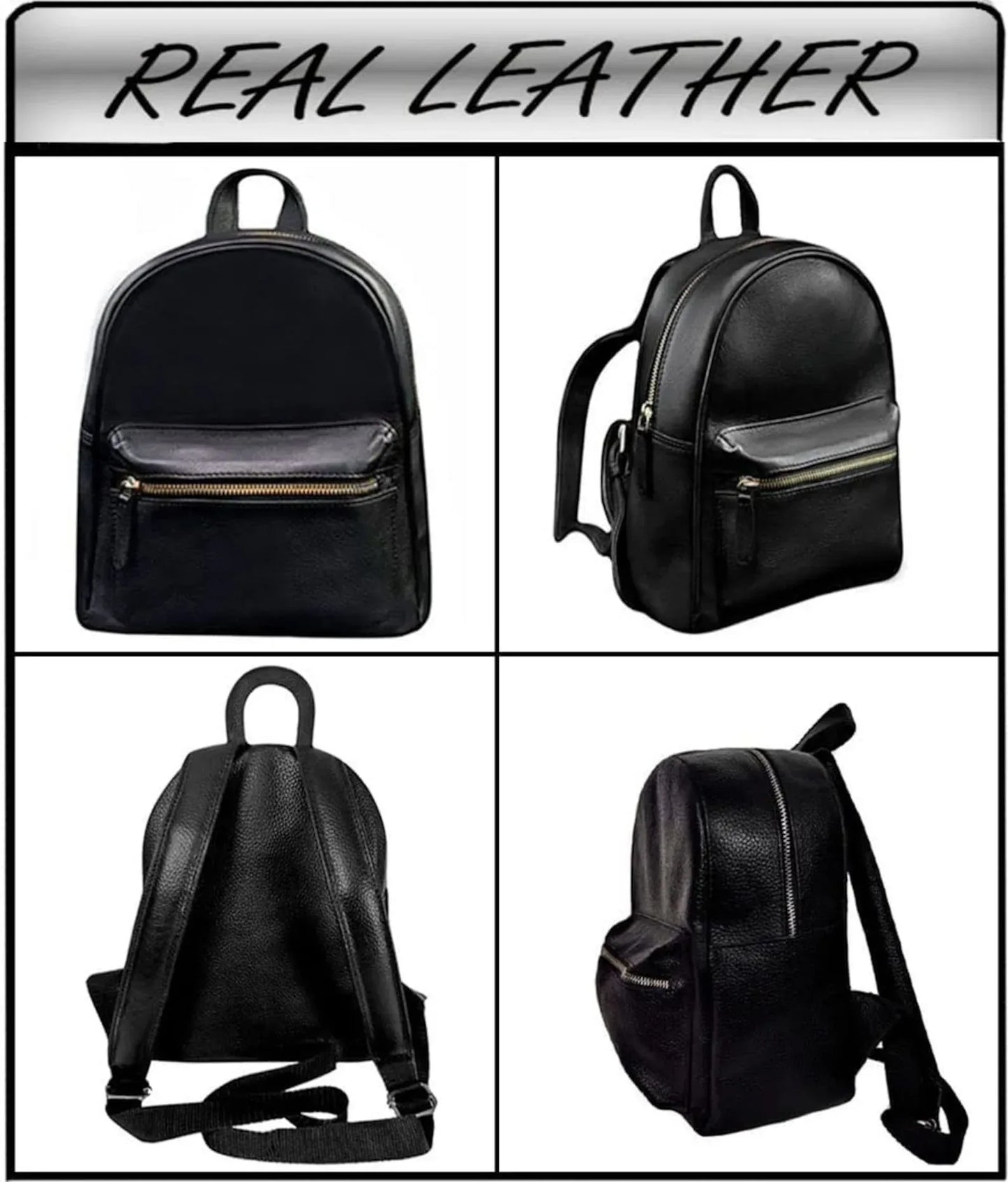 genuine leather backpack unisex travel