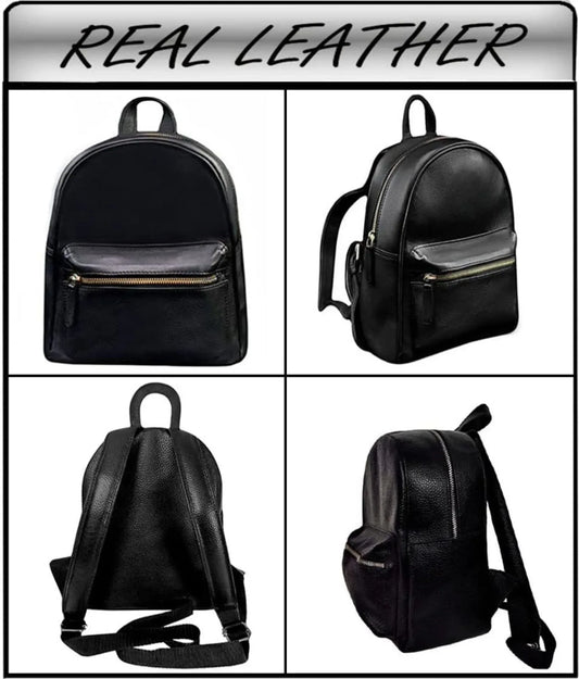 genuine leather backpack unisex travel