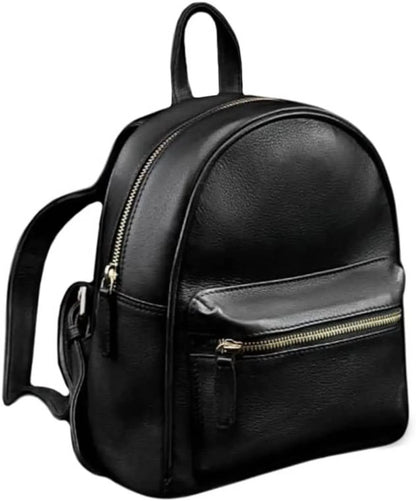 genuine leather backpack unisex travel