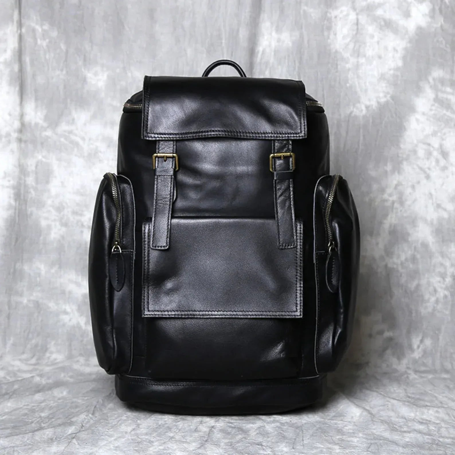 genuine leather backpack laptop