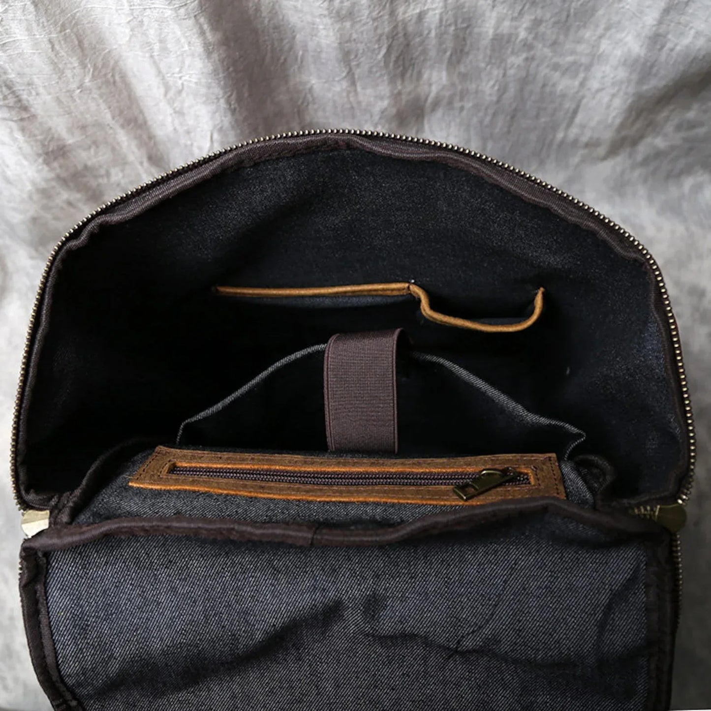 genuine leather backpack laptop