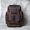 genuine leather backpack laptop