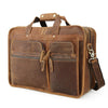 Mens leather briefcase 17 inch laptop bag