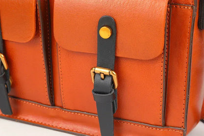 Real Leather Messenger Bag Briefcase for Laptop Carry