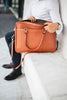 Leather messenger bag for men brown laptop crossbody
