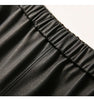Women Leather Pants Brown High Waist