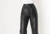 Genuine Leather Women High Waist Pants