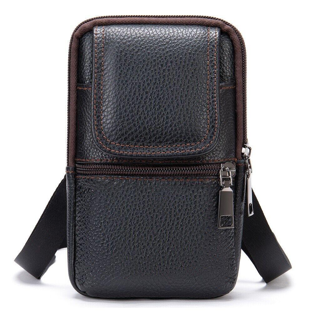 genuine cowhide leather phone holster crossbody bag Style 1