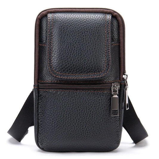 genuine cowhide leather phone holster crossbody bag Style 1