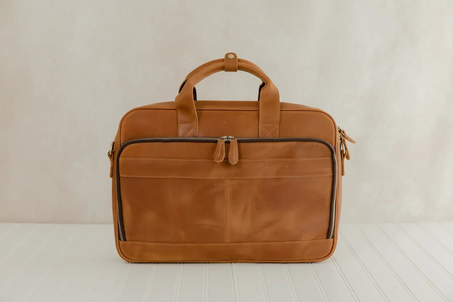 Genuine Leather Satchel Bag For Men Laptop Work Messenger Bag