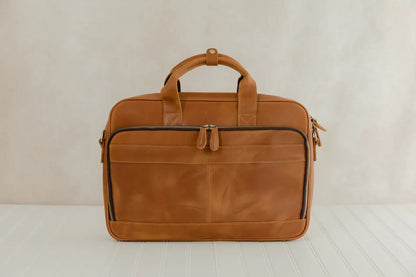 Genuine Leather Satchel Bag For Men Laptop Work Messenger Bag