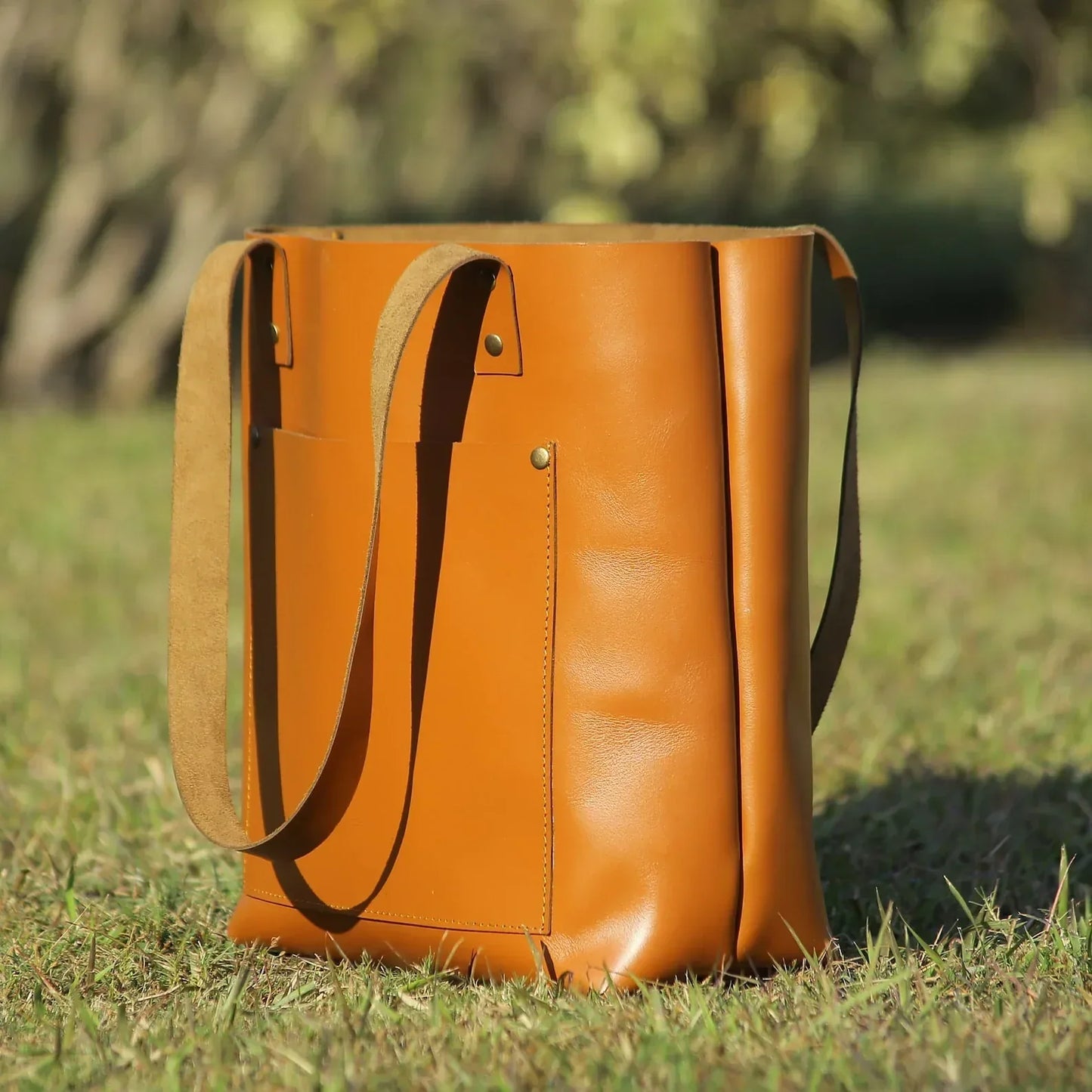 Leather Tote Bag Large Carry On