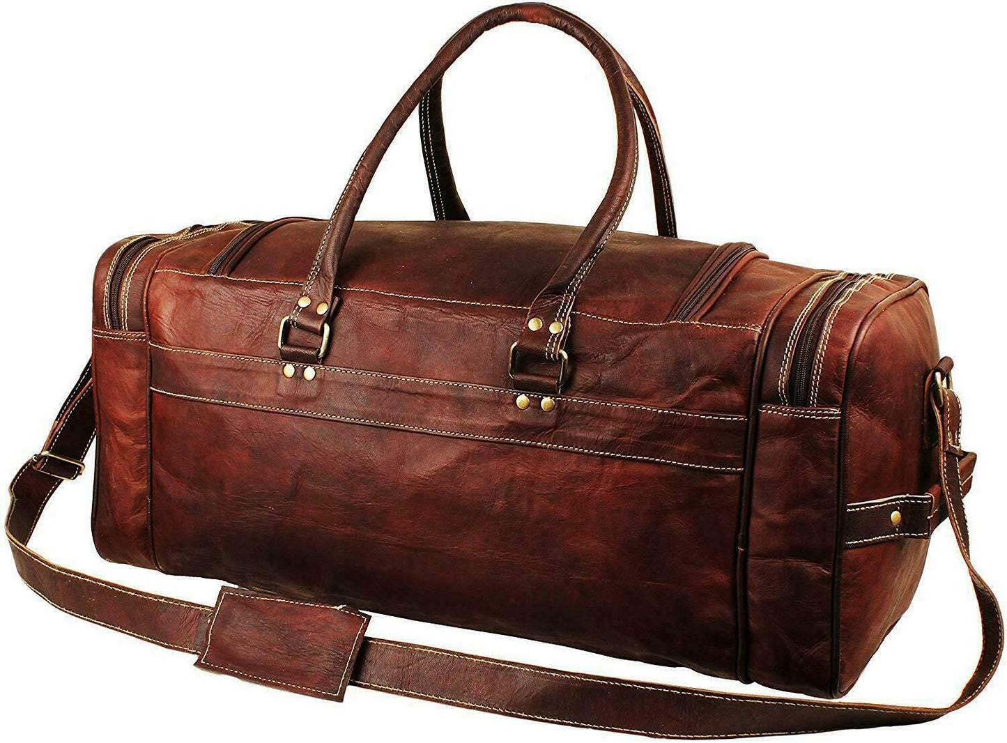 Extra Large Genuine Leather Travel Bag for Men
